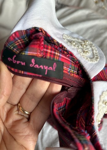 Nakışlı Yakalı Kız Çocuk Elbisesi - Görsel 3