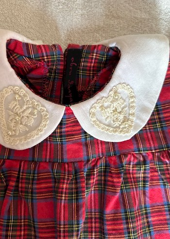 Nakışlı Yakalı Kız Çocuk Elbisesi - Görsel 2