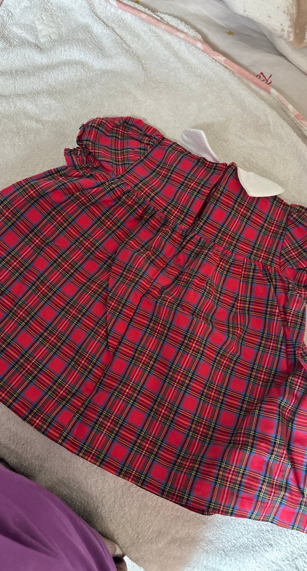 Nakışlı Yakalı Kız Çocuk Elbisesi - Görsel 4