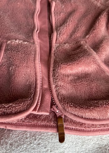 Kız Çocuk Pembe Peluş Ceket - Görsel 3
