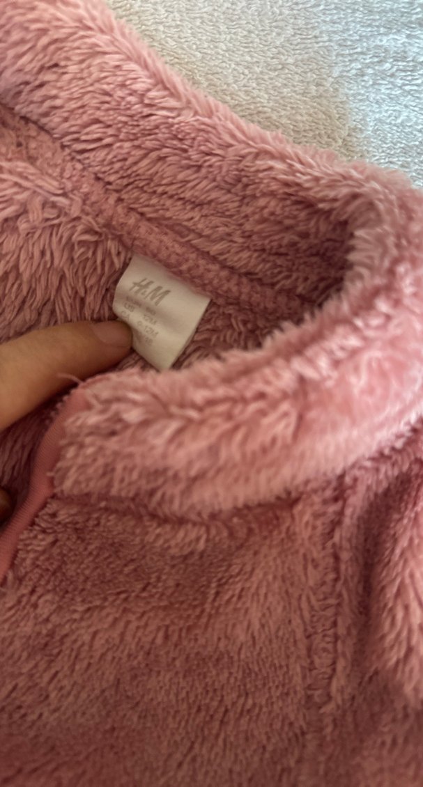 Kız Çocuk Pembe Peluş Ceket - Görsel 4