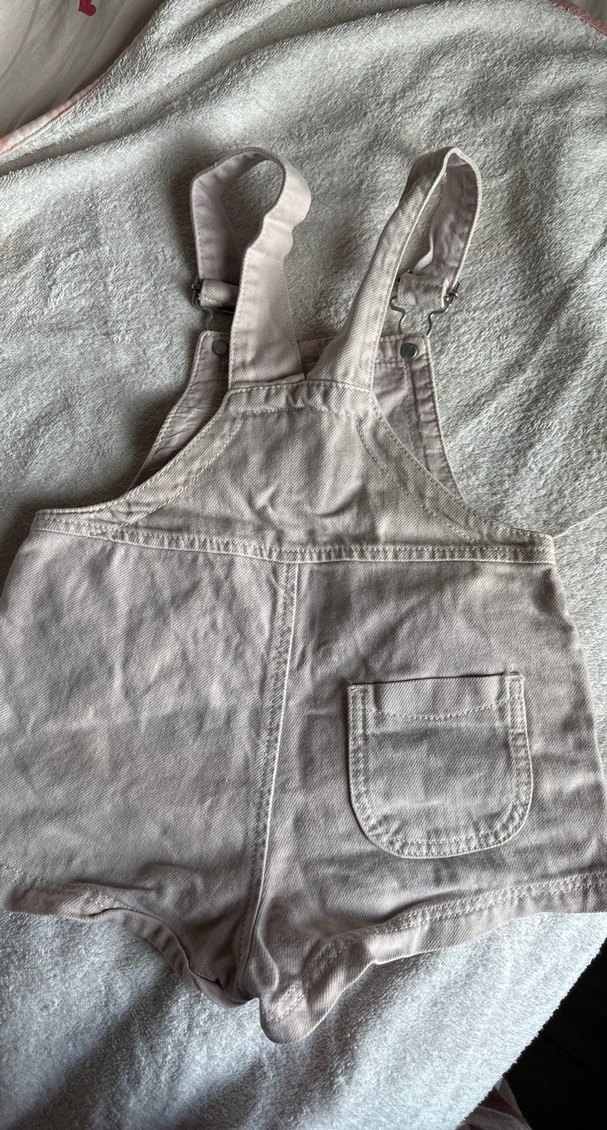 Kızlar için çok acık lila kot şort tulum - Görsel 5