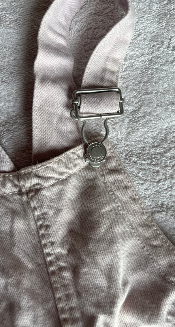 Kızlar için çok acık lila kot şort tulum - Görsel 2