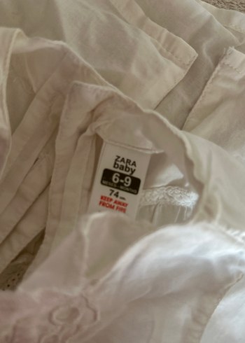 Kızlar için Beyaz Dantelli Kolsuz gömlek - Görsel 3