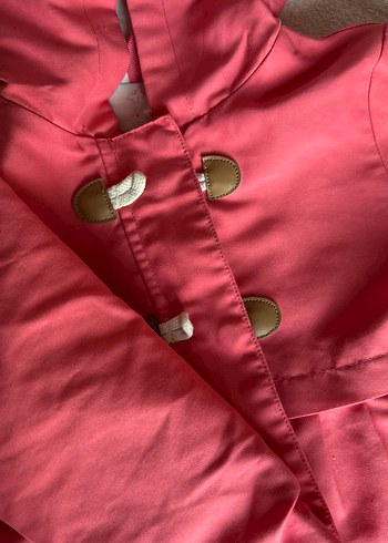 Düğmeli Pembe Kız Çocuk Ceketi - Görsel 4