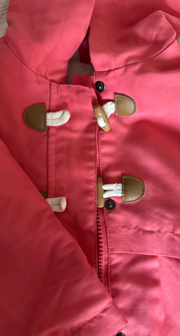 Düğmeli Pembe Kız Çocuk Ceketi - Görsel 2