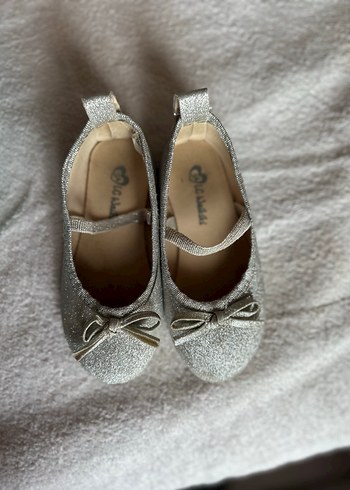 Fiyonklu Gri Kız Babet Ayakkabı - Görsel 4