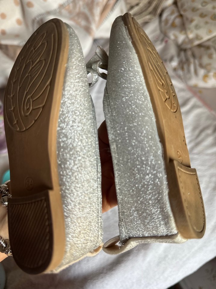 Fiyonklu Gri Kız Babet Ayakkabı - Görsel 2