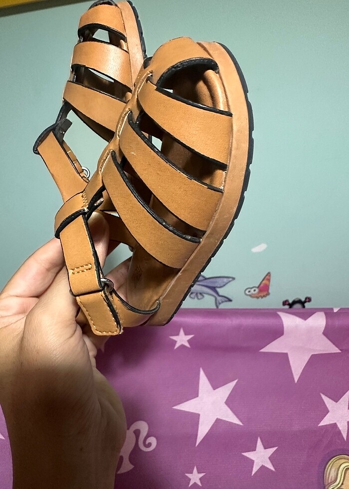 Zara deri sandalet - Görsel 5