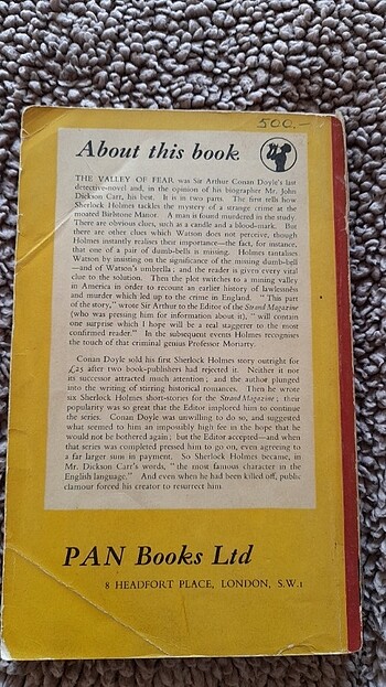 The Valley of Fear Sir Arthur Conan Doyle