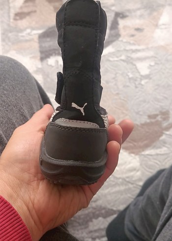 22 Beden siyah Renk Çocuk Siyah Gri Puma Bot