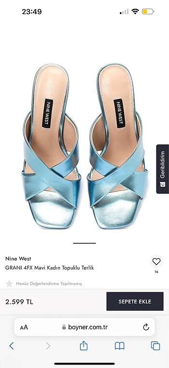 Nine West Nine west topuklu terlik sa sandalet ayakkabı