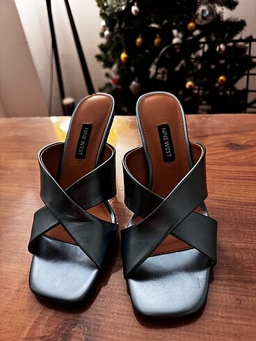36 Beden mavi Renk Nine west topuklu terlik sa sandalet ayakkabı