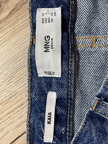 34 Beden mavi Renk Geniş paça jean