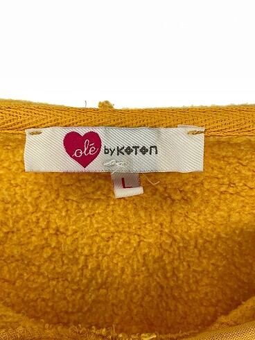 l Beden sarı Renk Koton Sweatshirt %70 İndirimli.