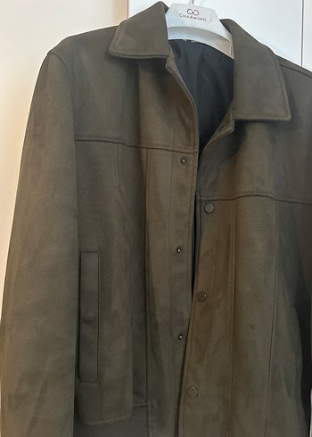 Düğmeli Süet hali Erkek Ceket - Görsel 2