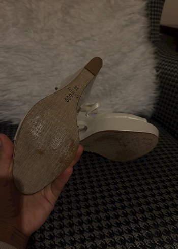 Bej Platform Topuklu Kadın Ayakkabı - Görsel 5