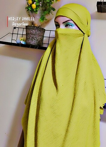 Namaz elbisesi ve baş örtüsü sufle yeni diktim