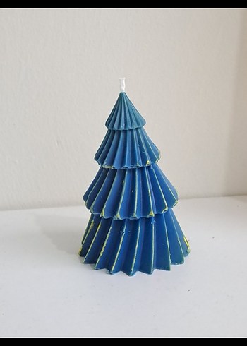 Renkli Mavi Yılbaşı Ağacı Mumları - Görsel 2