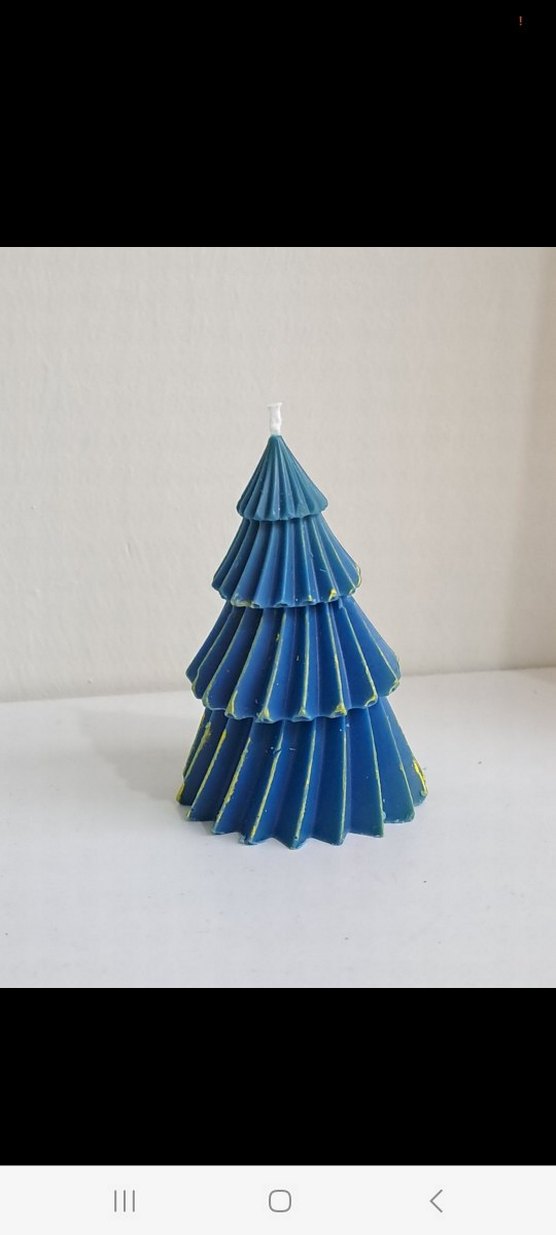 Renkli Mavi Yılbaşı Ağacı Mumları - Görsel 2