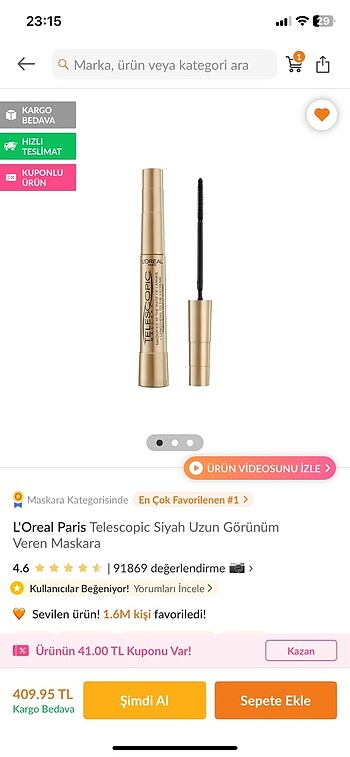 Loreal telescopic maskara