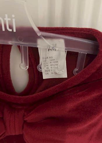 Bordo Kız Çocuk Kısa Kollu Fiyonklu Elbise - Görsel 2