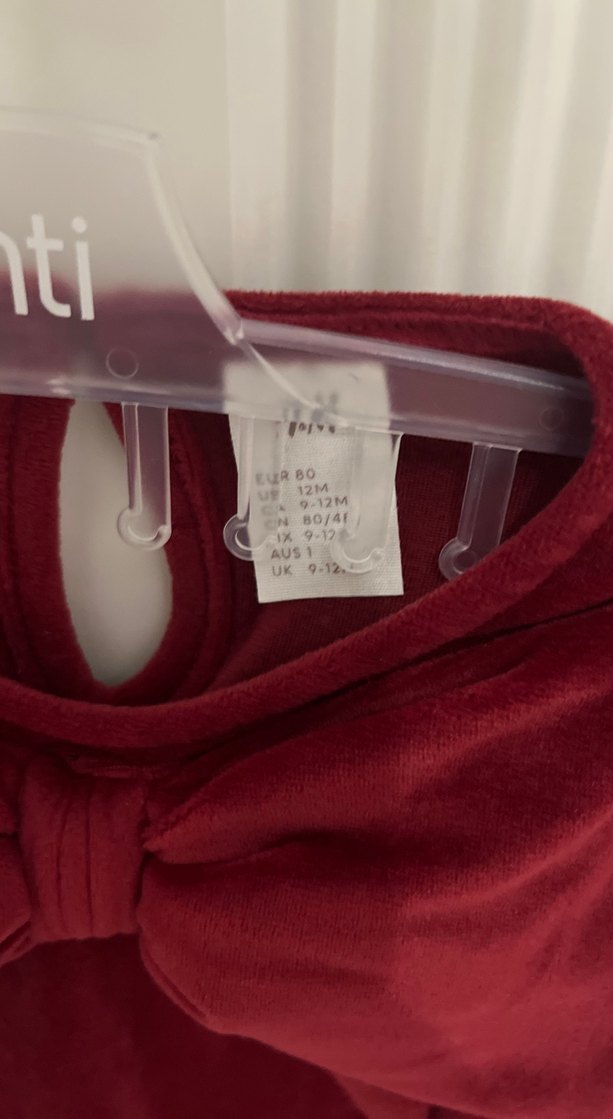 Bordo Kız Çocuk Kısa Kollu Fiyonklu Elbise - Görsel 2