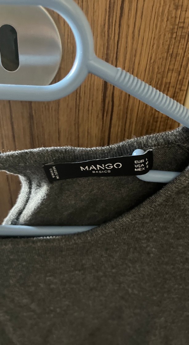 Mango Gri Kadın Triko Uzun Kollu Kazak - Görsel 2