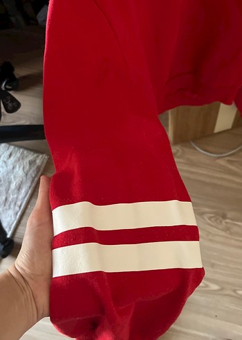 Kırmızı Kadın Sweatshirt Uzun Kollu - Görsel 3
