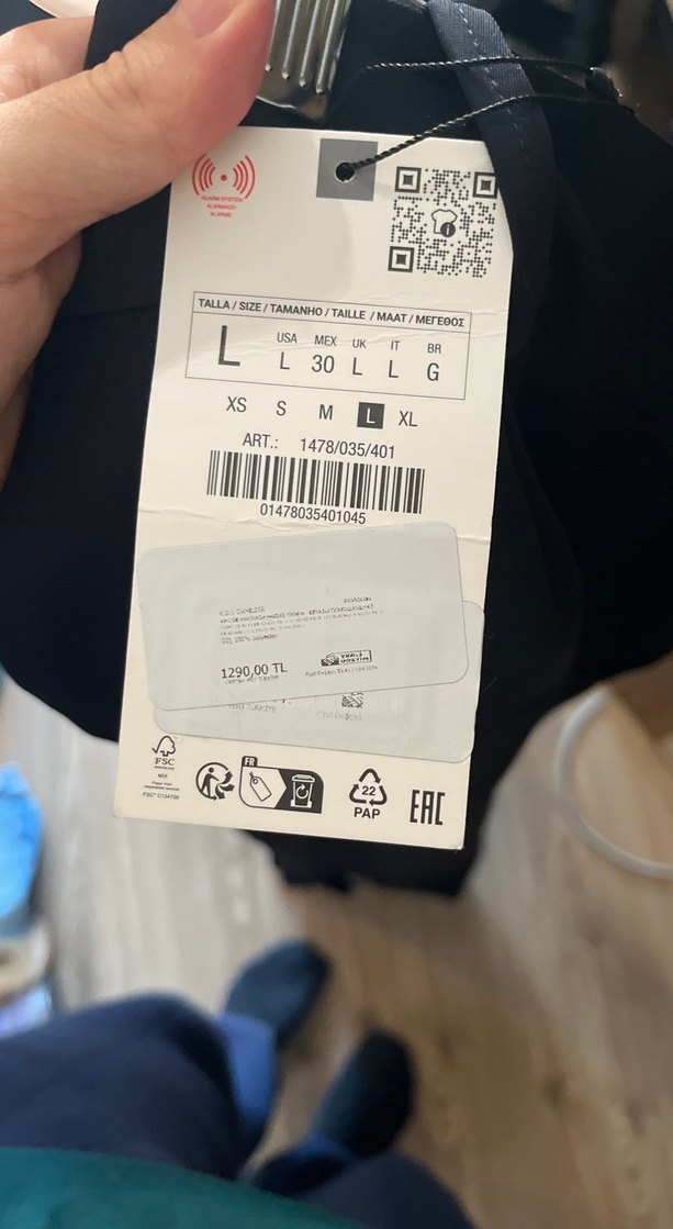 Zara Kadın Siyah Piliseli Ofis Kumaş Pantolon - Görsel 4