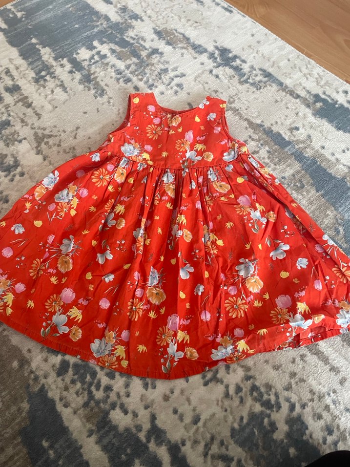 Renkli Çiçek Desenli elbise - Görsel 3