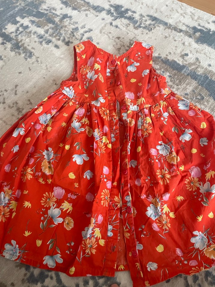 Renkli Çiçek Desenli elbise - Görsel 2