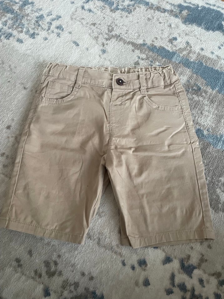 Bej Keten Erkek Çocuk şort - Görsel 3