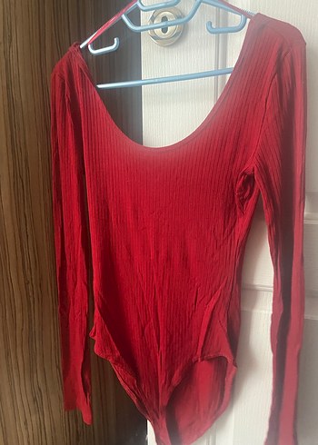 Bordo V Yakalı Uzun Kollu bluz - Görsel 5