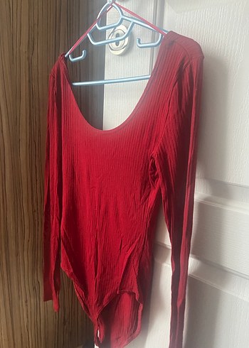 Bordo V Yakalı Uzun Kollu bluz - Görsel 4