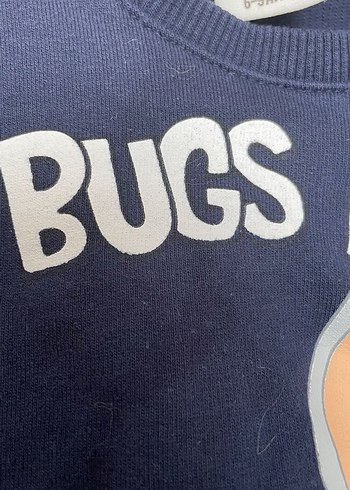 Mavi Bugs Bunny Baskılı Erkek Bebek Takımı 6-9 AY - Görsel 5