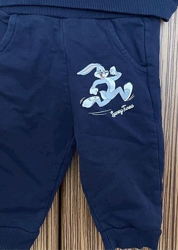 Mavi Bugs Bunny Baskılı Erkek Bebek Takımı 6-9 AY - Görsel 3