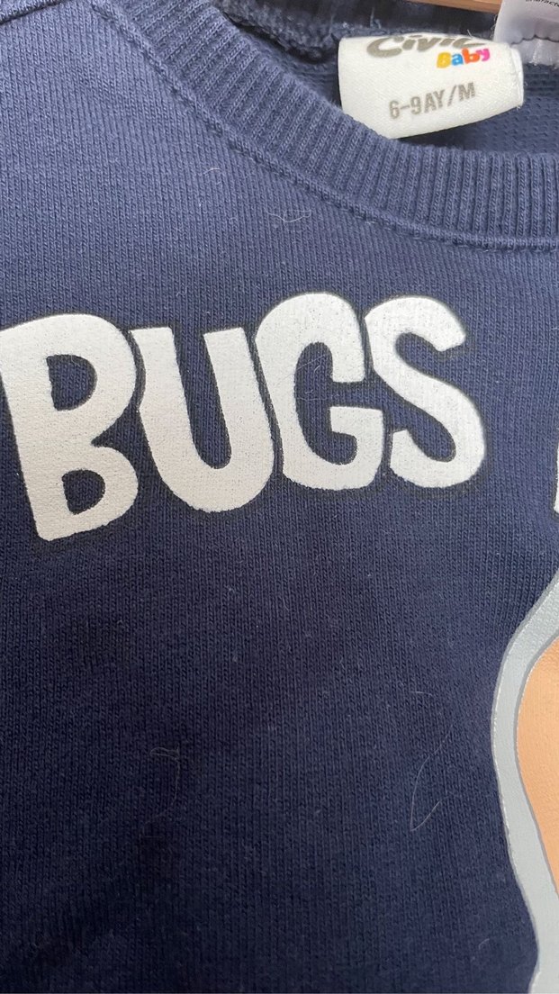 Mavi Bugs Bunny Baskılı Erkek Bebek Takımı 6-9 AY - Görsel 5