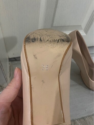 Zara Krem topuklu ayakkabi