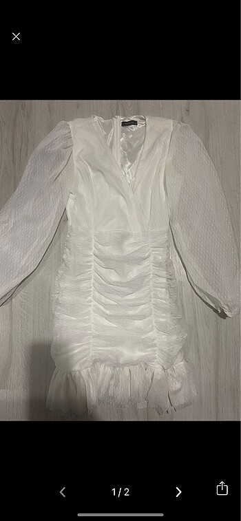 Trendyol & Milla Beyaz bride elbisesi