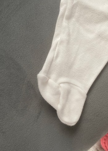 Bebek Kız Beyaz Nakışlı Uzun Kollu Takım - Görsel 6