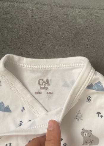 Uzun Kollu, Düğmeli Erkek Bebek Body - Görsel 4