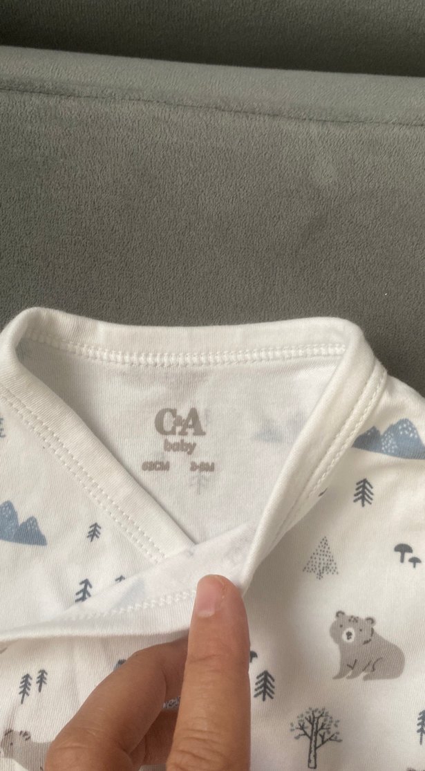 Uzun Kollu, Düğmeli Erkek Bebek Body - Görsel 4