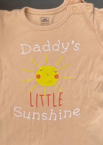 Bej Kısa Kollu Bebek Tulum, Baskılı - Görsel 2