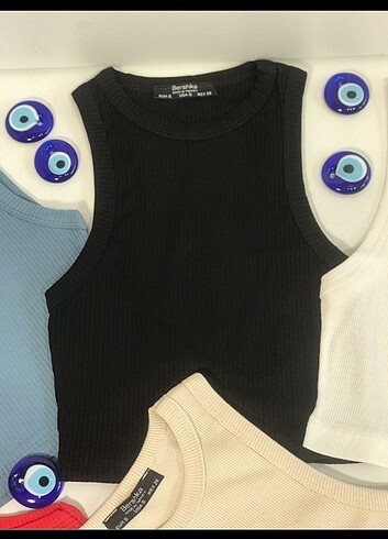 Bershka siyah crop bluz