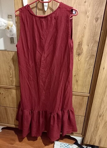 xl Beden Bordo elbise kisa