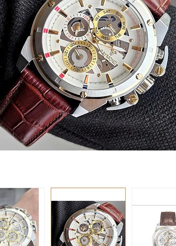 Raymond Kahverengi Modern Klasik Erkek Saati - Görsel 2