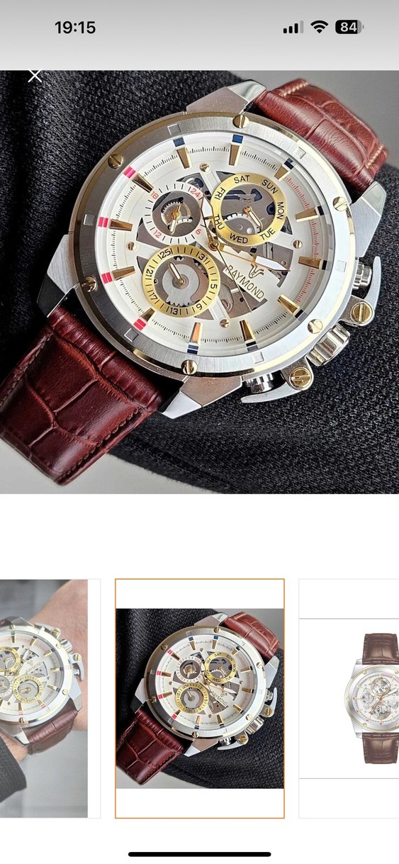 Raymond Kahverengi Modern Klasik Erkek Saati - Görsel 2