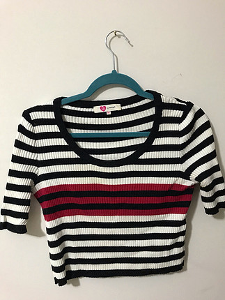 Koton kirmizi detayli crop
