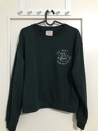 Pull&Bear yeşil kısa sweat
